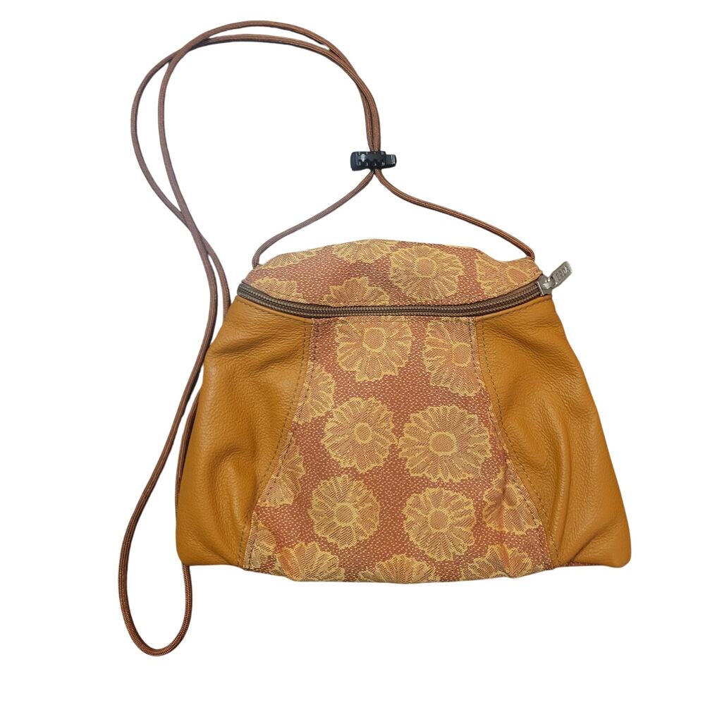 NWT Erda of Maine Patchwork Crossbody Bag Leather Fabric Boho Pouch